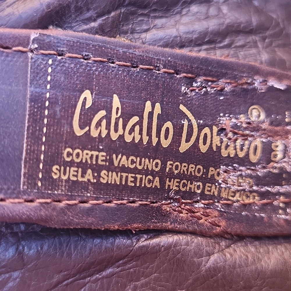 Caballo Dorado Brown Leather Cowgirl Boots, Womans Size 27 - Picture 8 of 11
